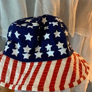 Red, white & blue bucket hat!
